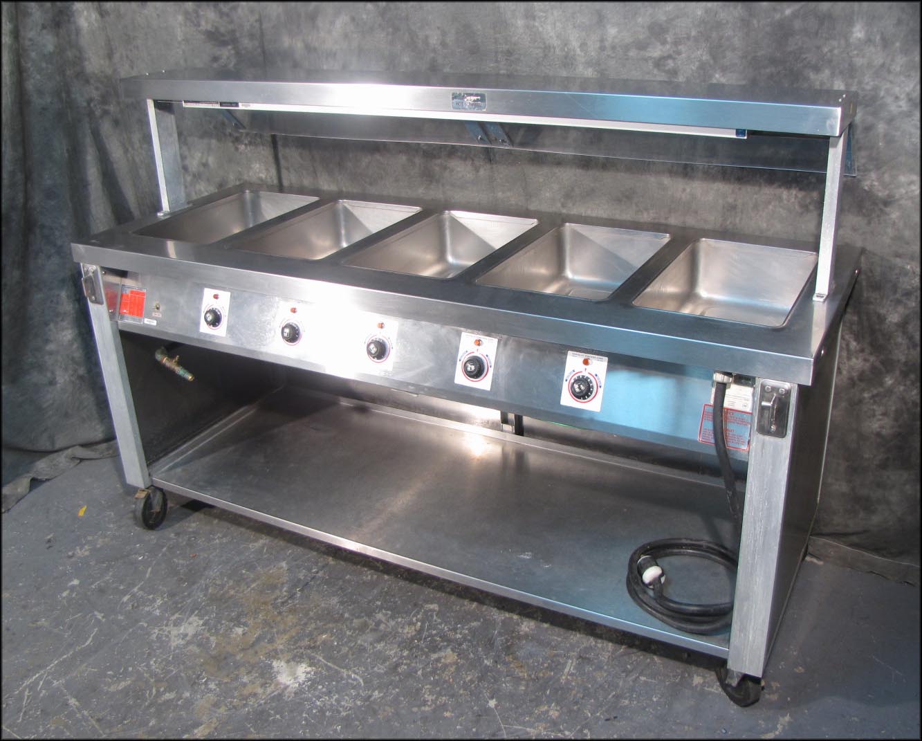5 COMPARTMENT ELECTRIC STEAM TABLE W/ SNEEZE GUARD X SERVOLIFT eBay