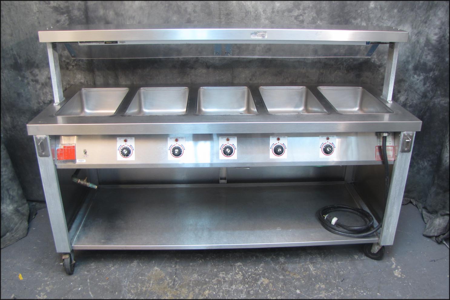 5 COMPARTMENT ELECTRIC STEAM TABLE W/ SNEEZE GUARD X SERVOLIFT eBay